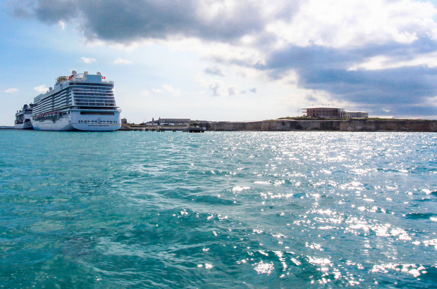 Cruise ship berthed in Dockyard Bermuda