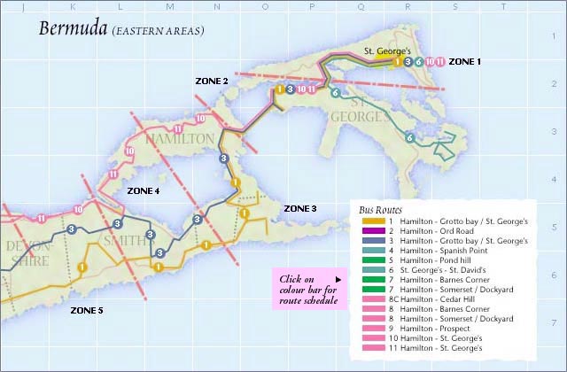 eastern bermuda bus route map
