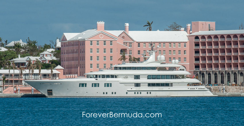 superyacht mega yacht Lady S Bermuda Hamilton Princess marina