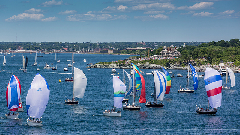 2014 Newport Bermuda Race start: 2014 Newport Bermuda Race start: Class 3 St. David's Lighthouse division start. Lapin (Christopher J Clark), Crocodile (Scott C Ward) Wandrain (D William Tucker) Flying Lady (Philip S Dickey MD) Temptress (Massachusetts