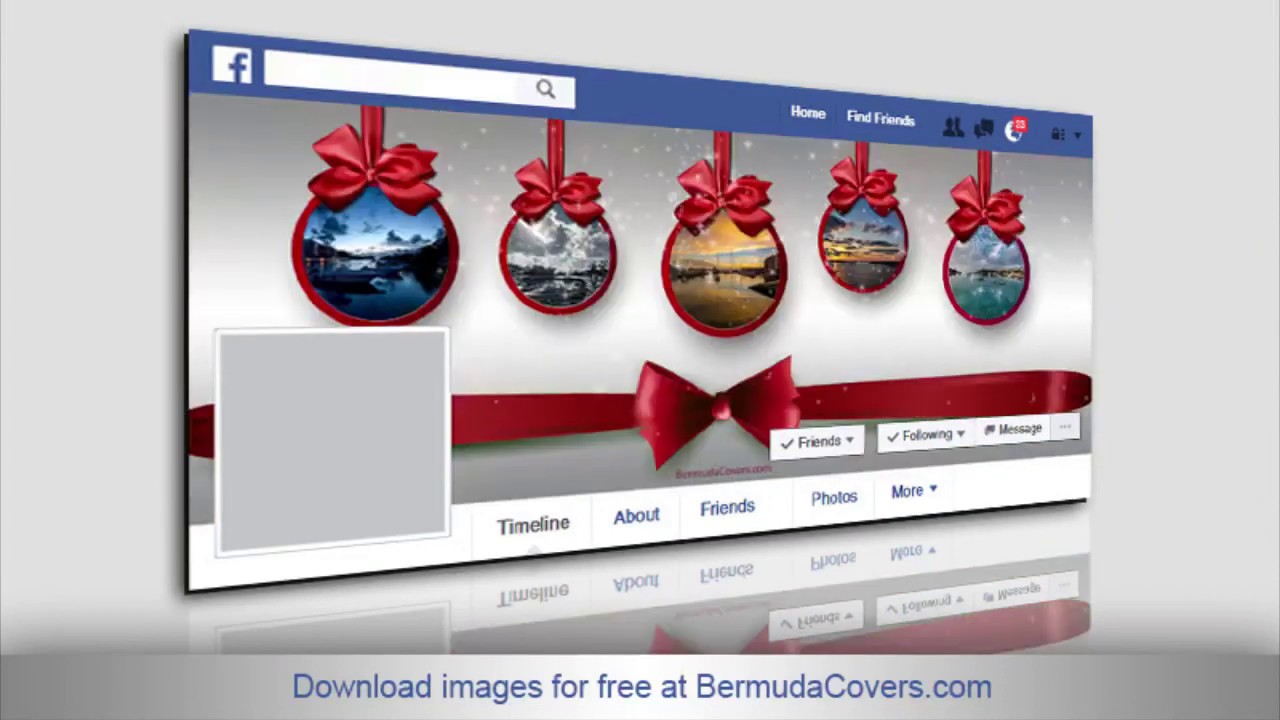 Bermuda Themed Christmas Facebook Covers