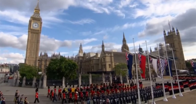 Video: Bermuda Flag Shown During Queen’s Funeral Procession In UK
