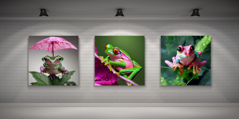 Virtual Art Photo Gallery | Pink Bermuda Tree Frogs