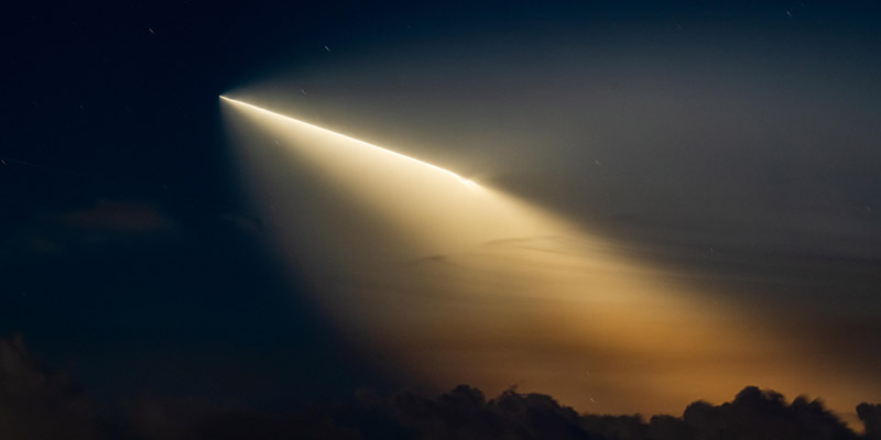 SpaceX Rocket Launch Seen From Bermuda
