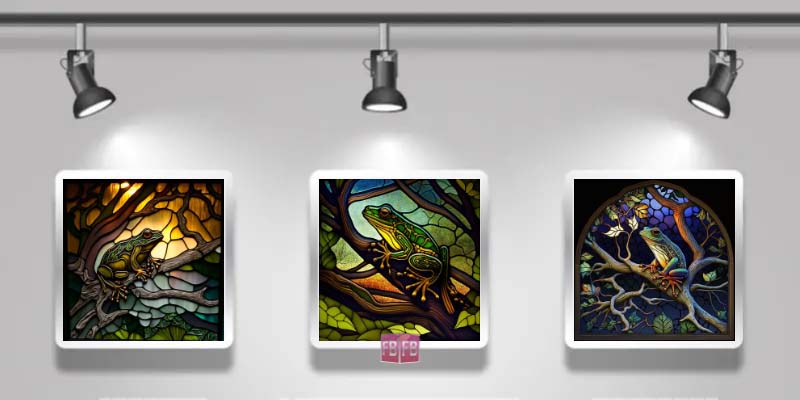 Virtual Art Photo Gallery | Bermuda Treefrog Stained Glass Windows