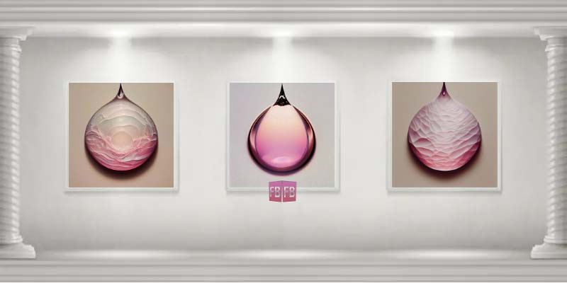 Virtual Art Photo Gallery | Pink Sand Inspired Water Droplets