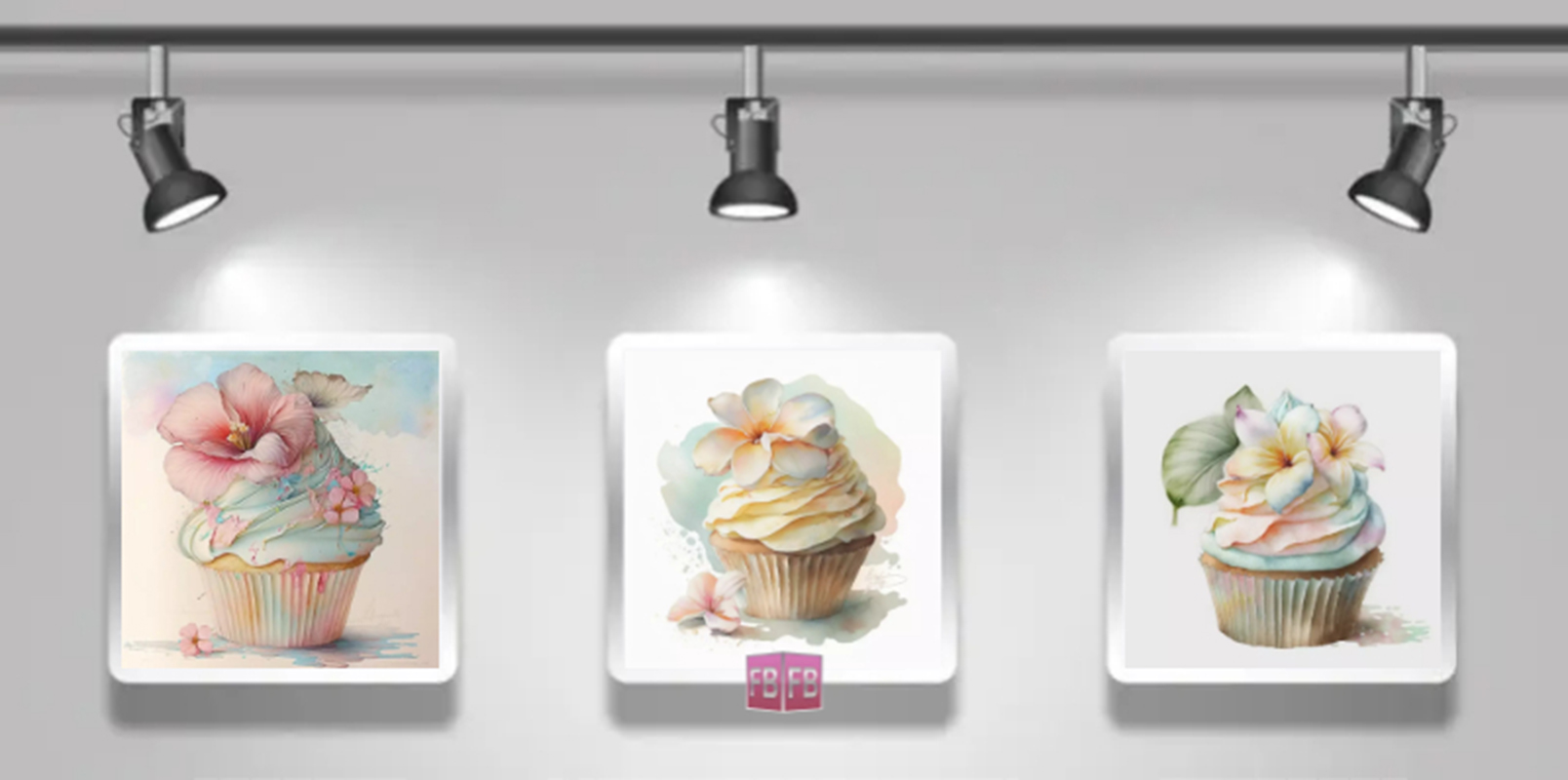 Virtual Art Photo Gallery | Bermuda Flower Cupcakes