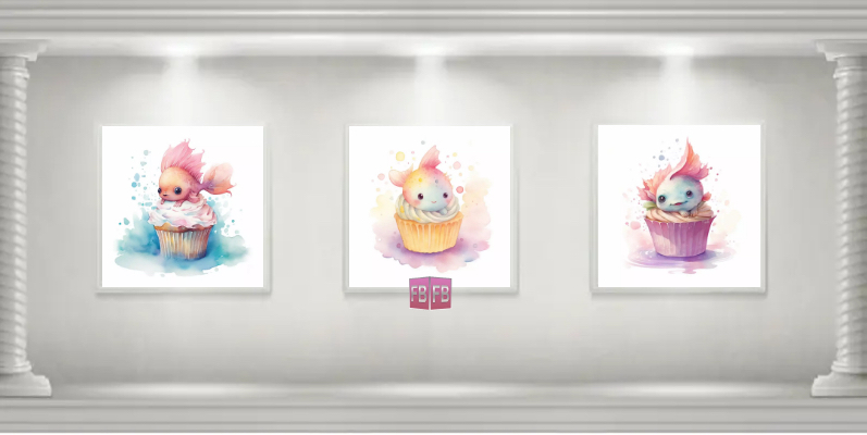 Virtual Art Photo Gallery | Fish Cupcakes