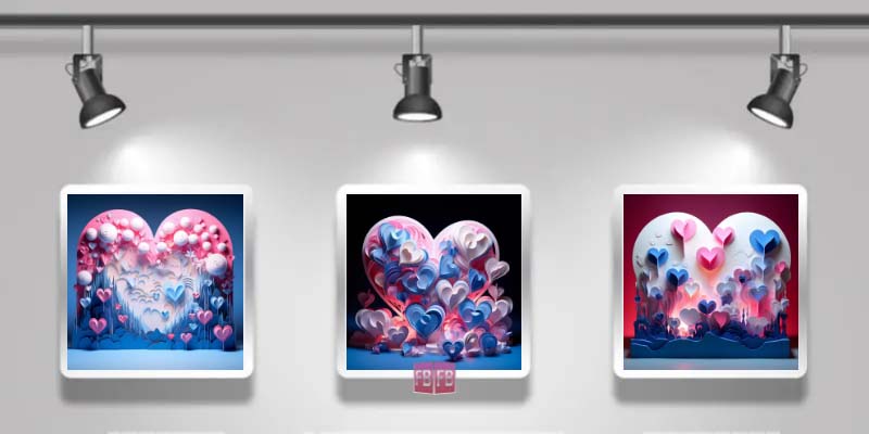 Virtual Art Photo Gallery | Bermuda 3D Paper Hearts