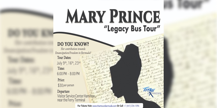 Mary Prince Legacy Tour Being Offered