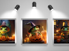 Virtual Art Photo Gallery | Tree Frogs In The Halloween Spirit