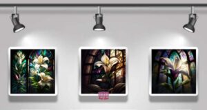 Virtual Art Photo Gallery | Easter Lily Stained Glass Windows