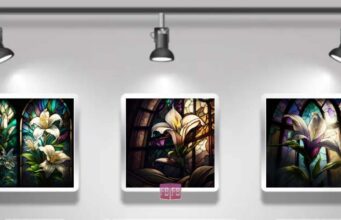 Virtual Art Photo Gallery | Easter Lily Stained Glass Windows