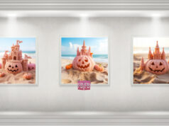 Virtual Art Photo Gallery | Halloween Pumpkin Sandcastles