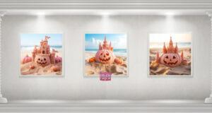 Virtual Art Photo Gallery | Halloween Pumpkin Sandcastles