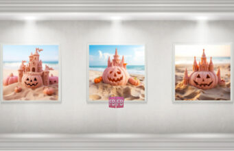 Virtual Art Photo Gallery | Halloween Pumpkin Sandcastles