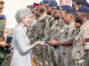 Duchess Of Gloucester Visits Warwick Camp