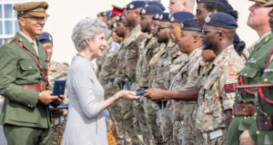 Duchess Of Gloucester Visits Warwick Camp