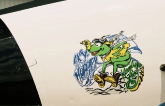 Michael Frith’s Kermit The Frog Artwork Flies Into The Storm